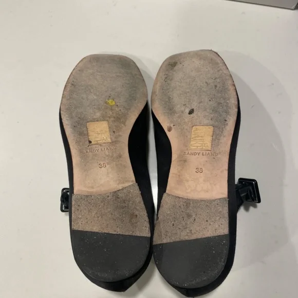 Sandy liang mary jane pointe shoe in black satin - Picture 3 of 3